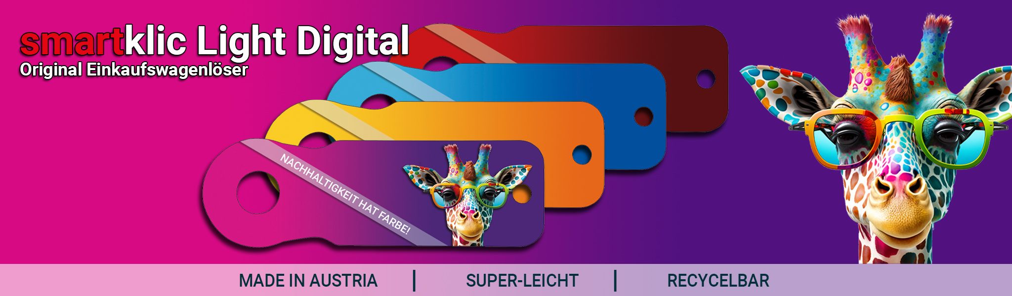 Smartklic Light Digital Einkaufswagenlöser - Made in Austria - recycelbar