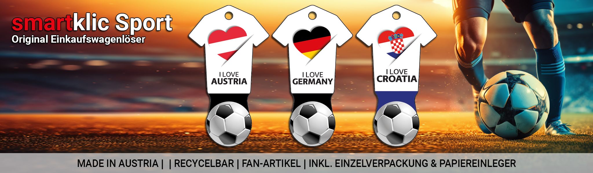 Smartklic Sport Einkaufswagenlöser - der TOP-FAN-ARTIKEL - Made in Austria