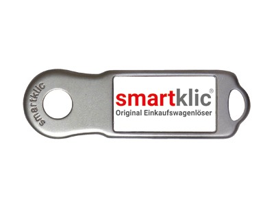 Smartklic Exclusive Silber Satiniert - Einkaufswagenlöser