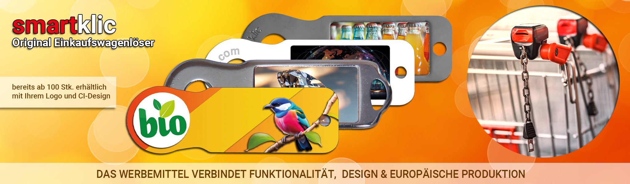 Startseite Smartklic - Original Einkaufswagenlöser